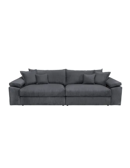Big-Sofa, Mega-Sofa XXL in Cord, Breite 303 cm, mit Federkern & 4 Zierkissen