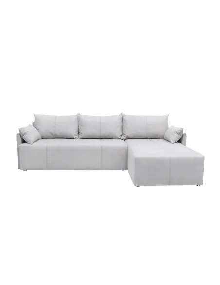 Ecksofa L-Form, Breite 263 cm, mit Bettfunktion, Bettkasten & 2 Zierkissen