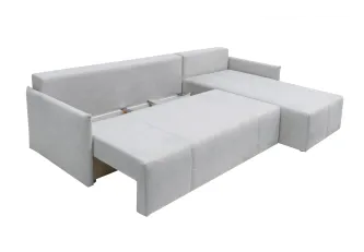 Ecksofa L-Form, Breite 263 cm, mit Bettfunktion, Bettkasten & 2 Zierkissen 2