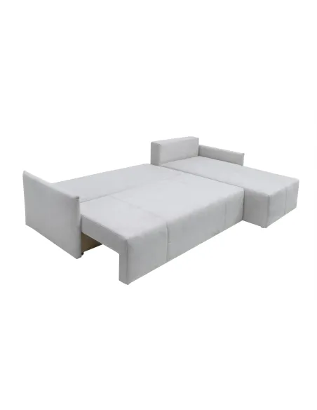 Ecksofa L-Form, Breite 263 cm, mit Bettfunktion, Bettkasten & 2 Zierkissen
