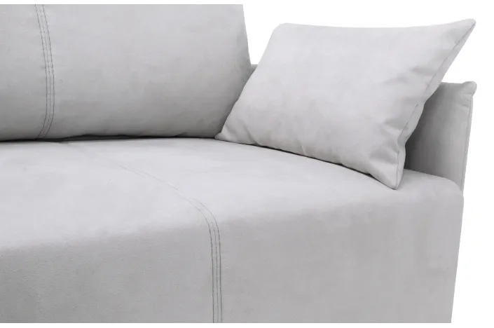 Ecksofa L-Form, Breite 263 cm, mit Bettfunktion, Bettkasten & 2 Zierkissen