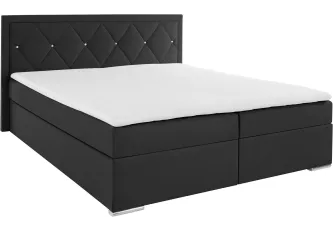 Boxbett 180 x 200 cm mit hochwertiger 7-Zonen-Taschenfederkernmatratze, inklusive praktischem Bettkasten