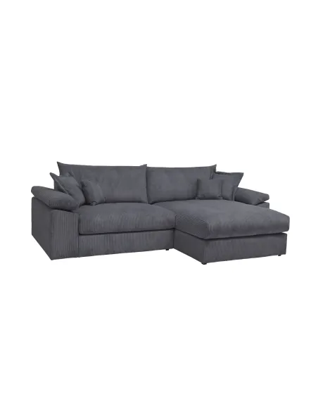 Big-Sofa, Mega-Ecksofa in Cord, XXL L-Form, Breite 303 cm, mit Federkern & 4 Zierkissen