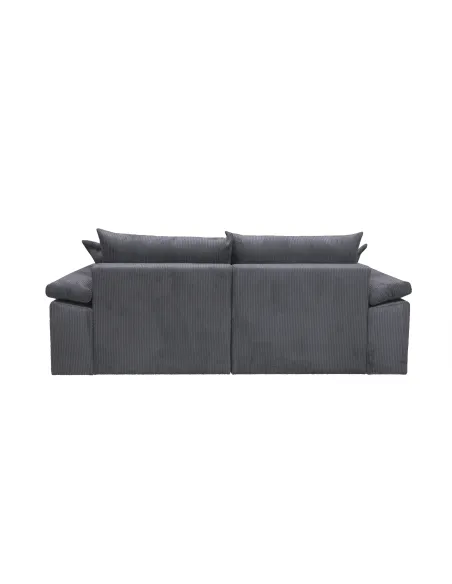Big-Sofa, Mega-Ecksofa in Cord, XL L-Form, Breite 246 cm, mit Federkern & 4 Zierkissen