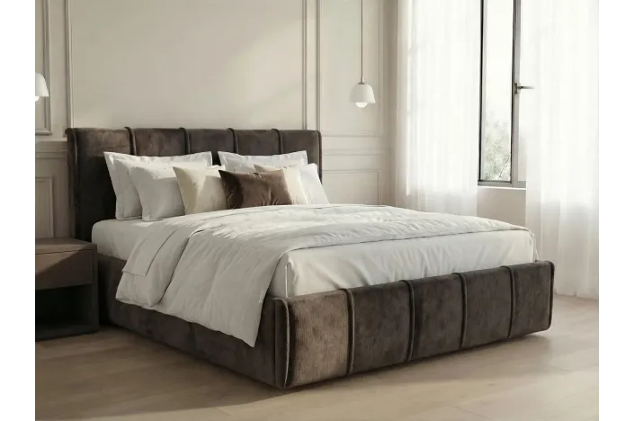 FLORI - Rahmenbett, 180 x 200cm, mit Lattenrost und King Matratze