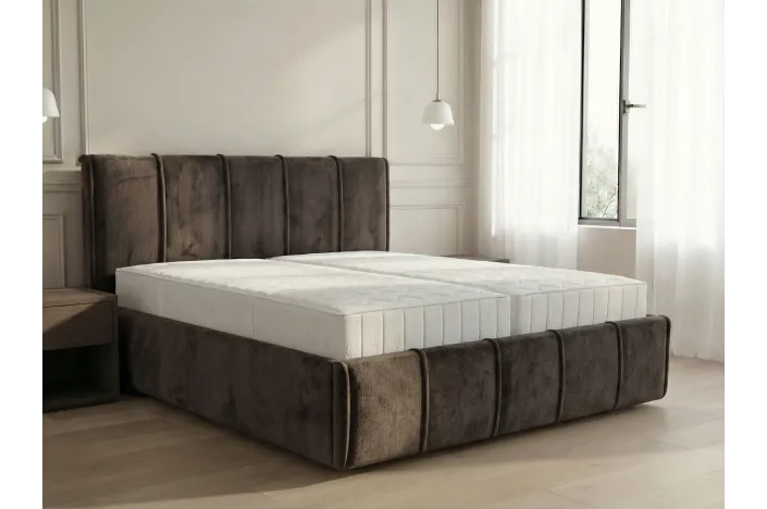 FLORI - Rahmenbett, 180 x 200cm, mit Lattenrost und King Matratze