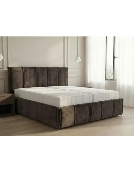 FLORI - Rahmenbett, 180 x 200cm, mit Lattenrost und King Matratze