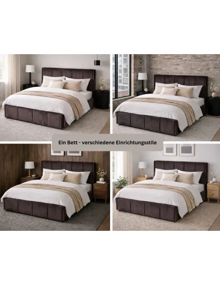 FLORI - Rahmenbett, 180 x 200cm, ohne Lattenrost